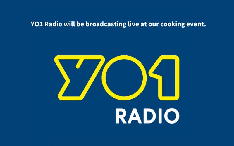 YO1 Radio will be broadcasting live at our cooking event (1200 × 500 px) (800 × 500 px)